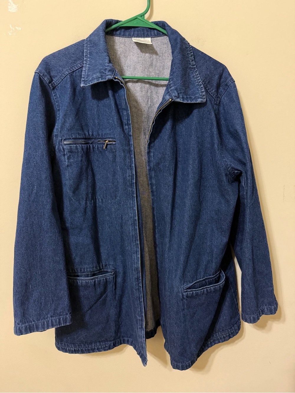 Style Studio Women's plus 1x Classic Indigo Denim Jacket artist boho chic cotton